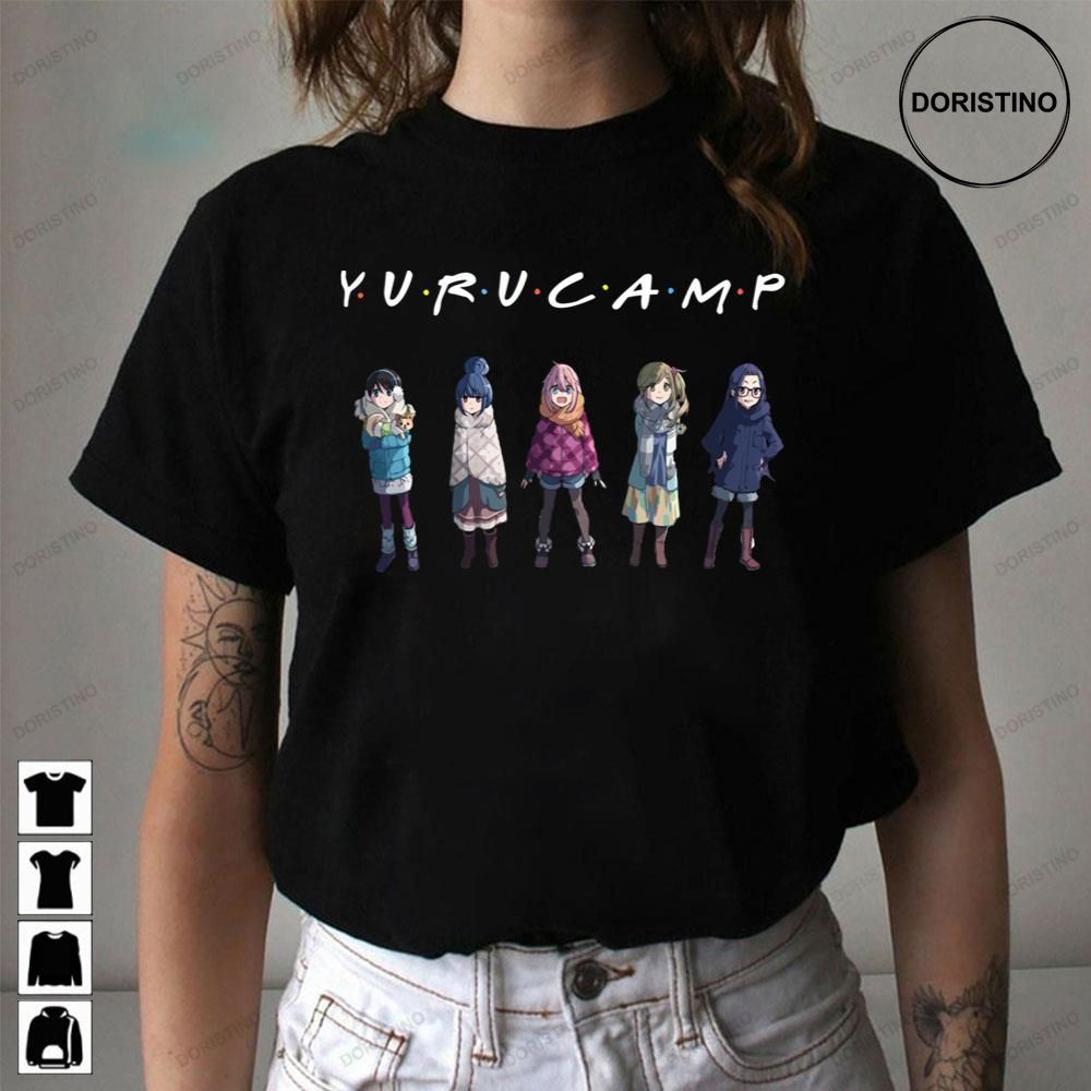 Yuru Camp Friends Font Limited Edition T-shirts